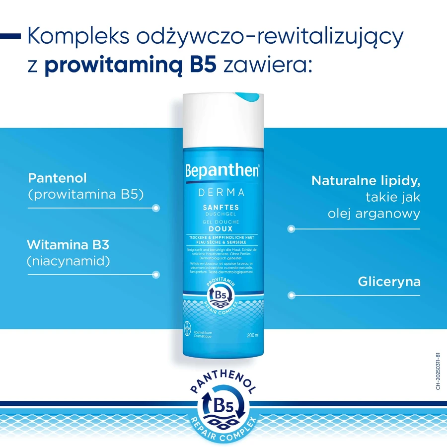 Bepanthen Derma, body wash gel, 200 ml