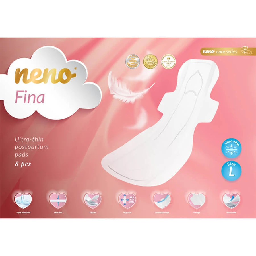 Neno Fina, compresas postparto ultrafinas, 8 uds.