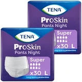 Set Tena Pants ProSkin Night, absorberende slips, maat L, 100-135 cm, Super, 2 x 30 stuks