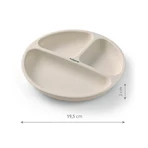 BabyOno, siliconen schoteltje met zuignap, beige, vanaf 6 maanden, 1 st.
