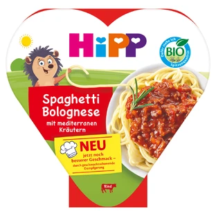 Farfurie HiPP Bio, spaghete bolognese, după 1 an, 250 g