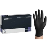 EasyCare Nitrile, Nitrilhandschuhe, unsteril, puderfrei, schwarz, Größe XL, 100 Stück