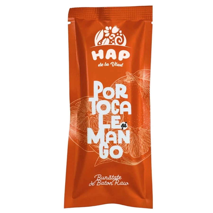 Barrita crudivegana, Naranja y Mango, 45 g, HAP de la Vlad