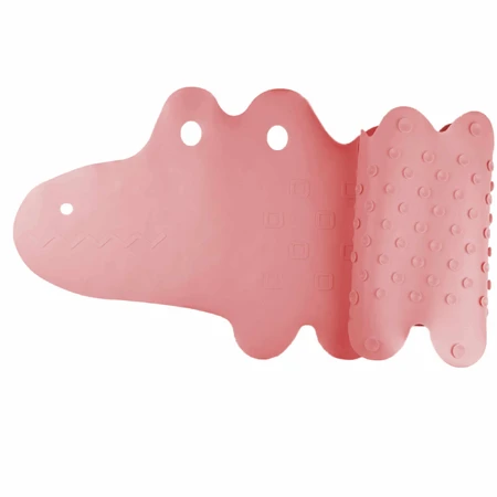 Bocioland, Anti-Rutsch-Badematte, rosa Krokodil, 1 Stück