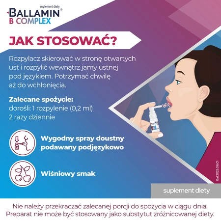 Ballamin B Complex, sublingual spray, 15 ml