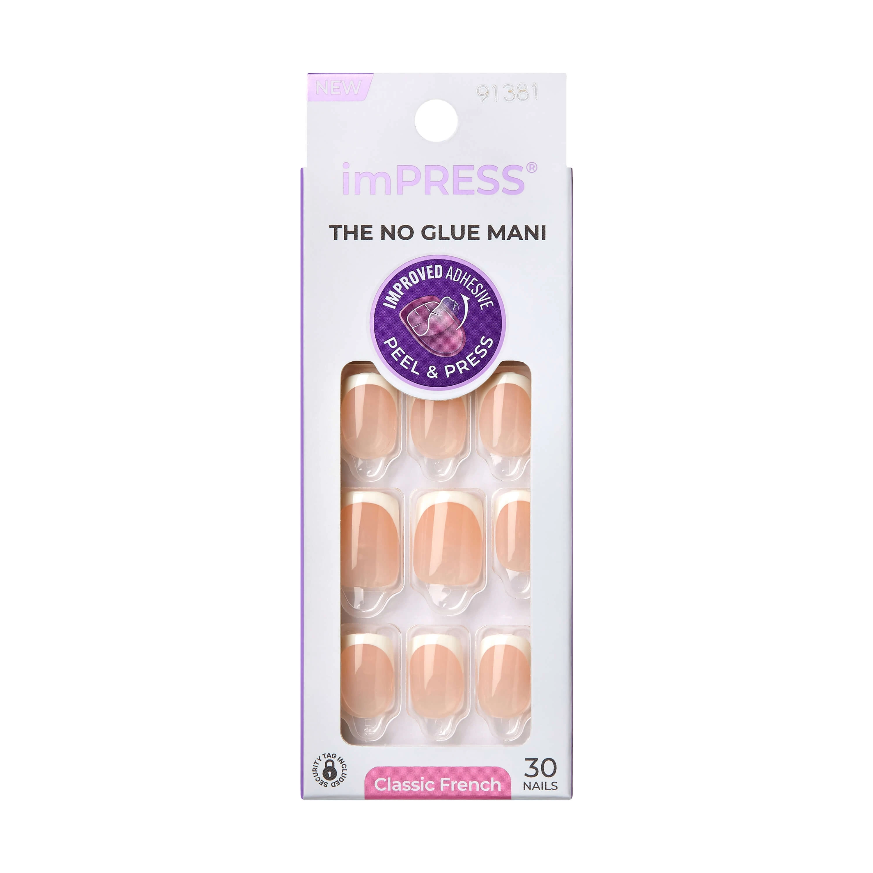 Opdruknagels imPRESS Classic French, Model, 1 set, Kiss