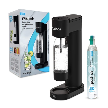 Dafi PushAir, waterbeluchter, zwart + fles, 0,7 l, 1 stuk