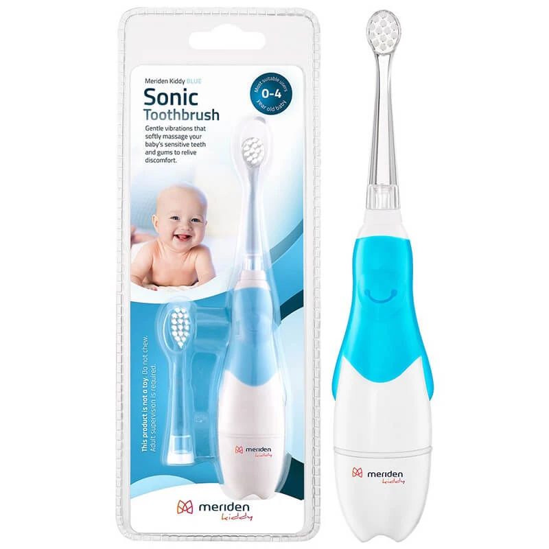 Meriden Kiddy, sonische tandenborstel voor kinderen, blauw, 0-4 jaar, 1 stuk