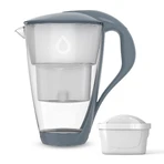 Dafi Crystal Led, glass filter pitcher, steel, 2 l + Unimax filter, 1 piece