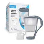 Dafi Crystal Led, glass filter pitcher, steel, 2 l + Unimax filter, 1 piece