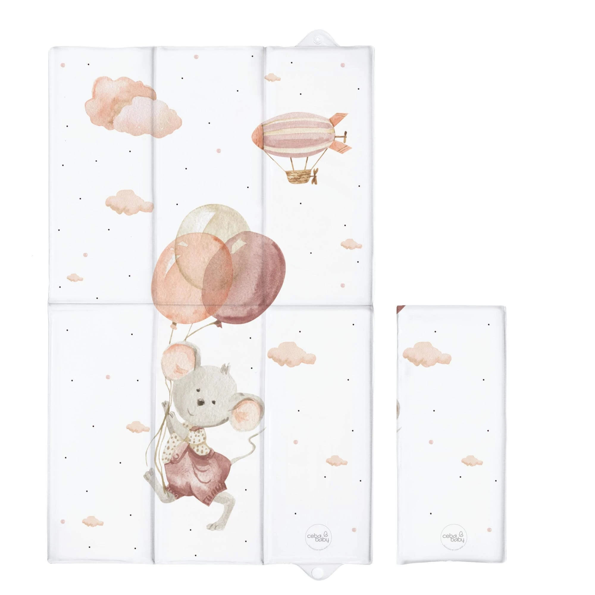 Ceba Baby, opvouwbaar aankleedkussen, Mouse, 50 x 80 cm