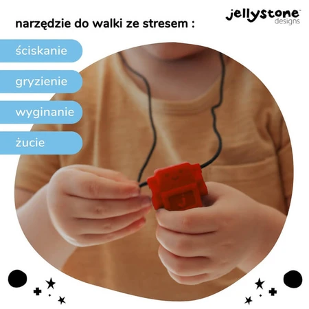 Jellystone Designs, anti-stress pendant, robot, red, from 3 years, 1 piece