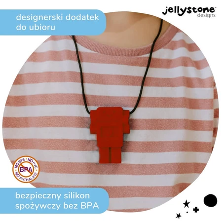 Jellystone Designs, anti-stress pendant, robot, red, from 3 years, 1 piece