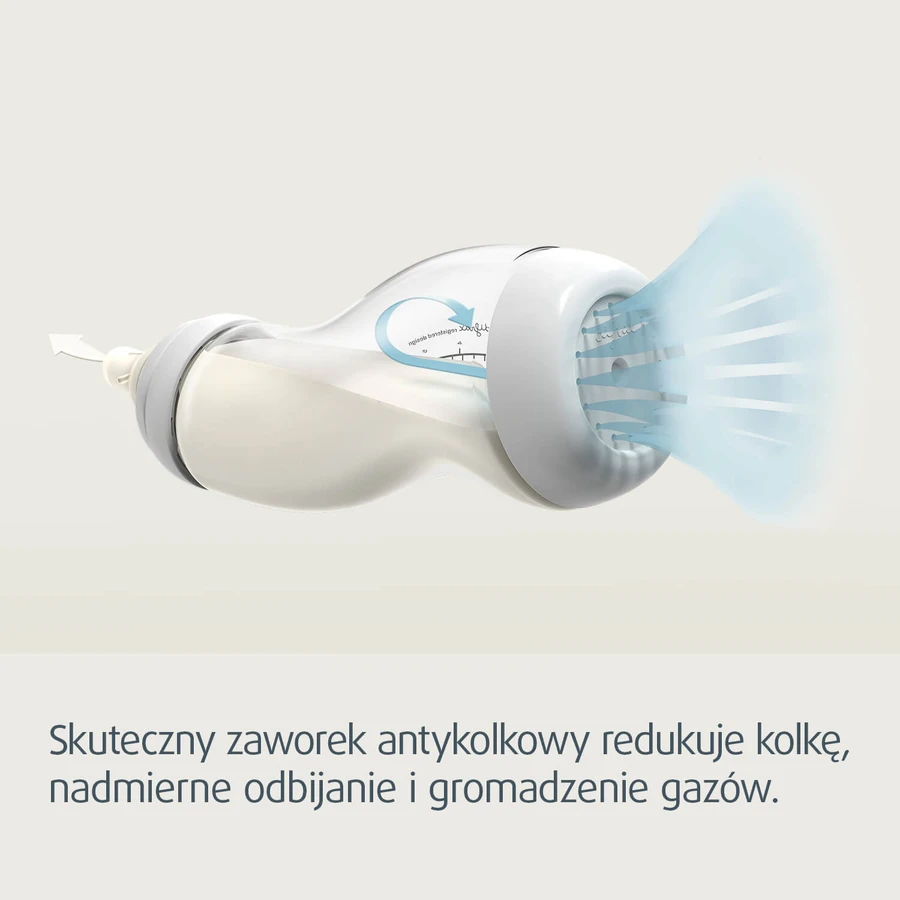 Canpol Baby's, S-Shape anti-colic fles, wijde opening, PP, 24/201, 200 ml + siliconen speen voor S-Shape XL fles, snel/voeding, 59/894, vanaf 9 maanden, 2 stuks gratis