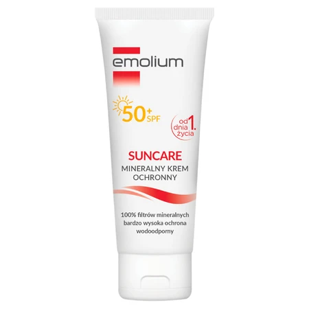 Emolium Suncare set, mineral protection cream for children from day 1 and adults, SPF 50+, 2 x 50 ml + beach game "catch the ball" free of charge
