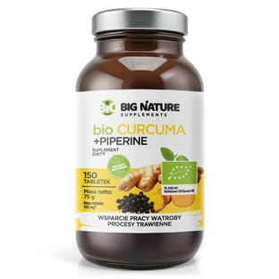 Big Nature Bio Kurkuma + Piperin, 150 Tabletten