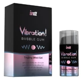 Intt Vibration!, gel stimolante con effetto vibrante, bubble gum, 15 ml
