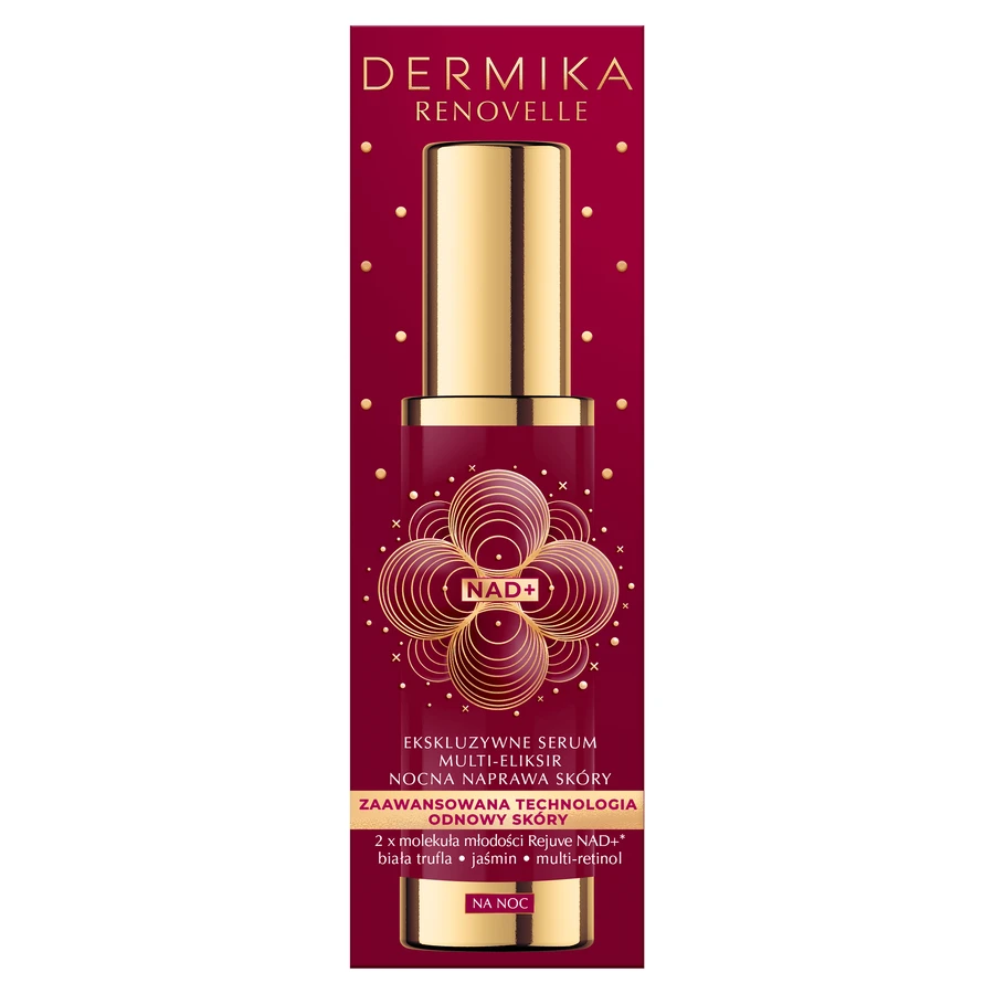 Dermika Renovelle, suero exclusivo multi-elixir reparador nocturno, 50 ml