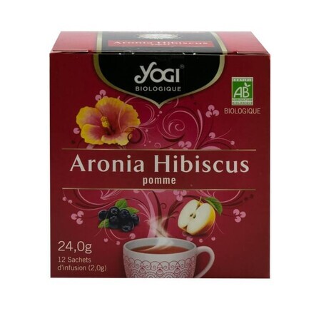 Thé Aronia Hibiscus, 12 sachets, Yogi Tea