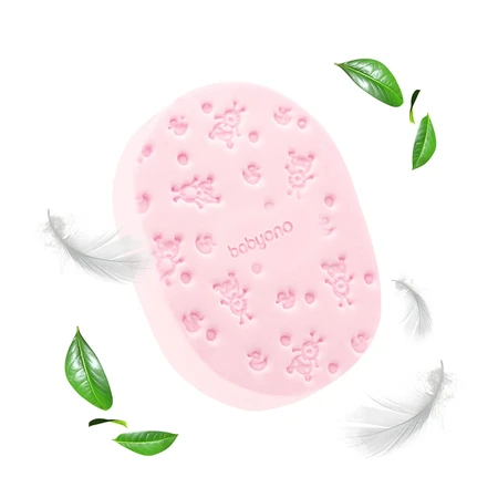 BabyOno Badeschwamm für Säuglinge und Kinder, rosa, 1 Stück