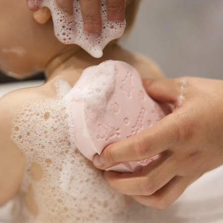 BabyOno Badeschwamm für Säuglinge und Kinder, rosa, 1 Stück