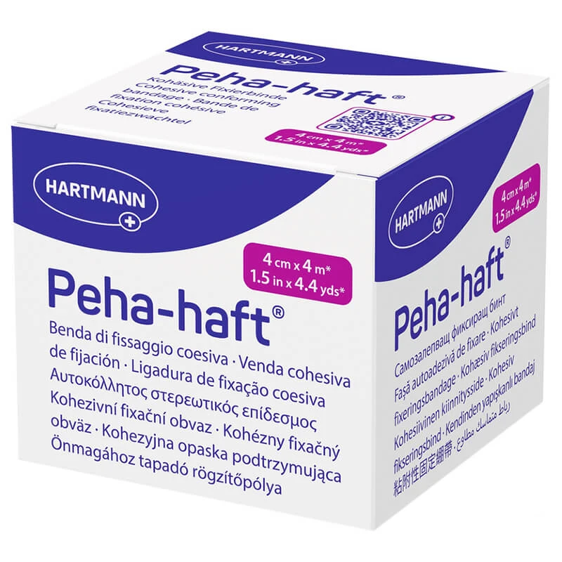 Peha-haft, cohesief steunverband, 4 cm x 4 m, 1 stuk