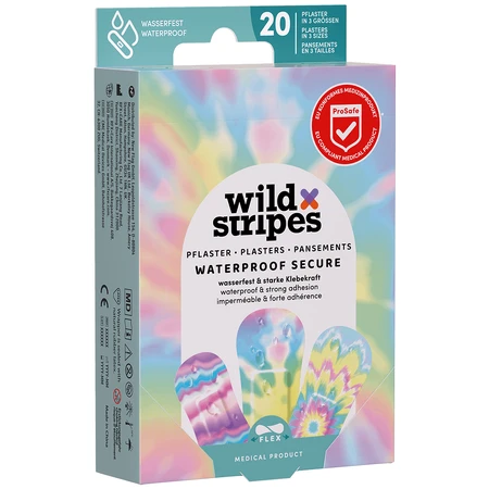 Wild Stripes Waterdicht, pleisters, Regenboog, waterbestendig, 20 stuks