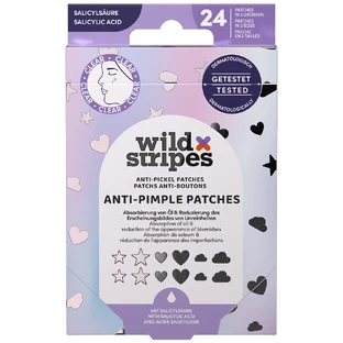 Wild Stripes Anti-Pimple Patches Holo Clear, patchs contre l'eczéma avec acide salicylique, 24 pièces