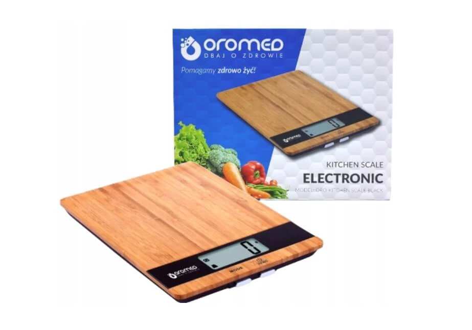 Oromed bamboe keukenweegschaal ORO-KITCHEN SCALE BLACK
