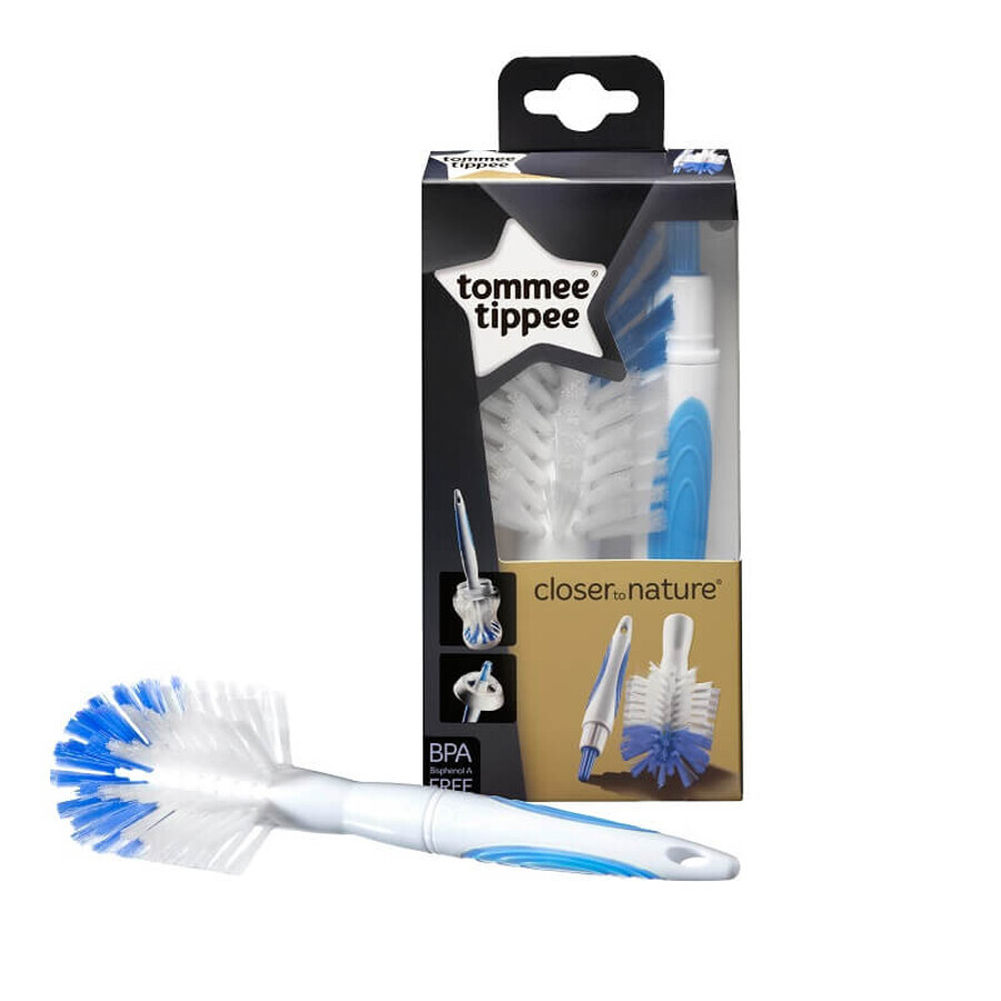 Brosse à biberon et tétine, bleue, Tommee Tippee