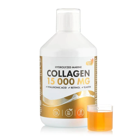 Vloeibaar gehydrolyseerd collageen type 1 en 3 15 000 Mg + hyaluronzuur 50 mg + retinol 800 mcg, 500 ml, Swedish Nutra