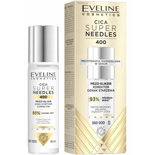 Eveline Cosmetics Super Needles Cica 400 Meso-elixir, correctie van tekenen van veroudering, 30 ml