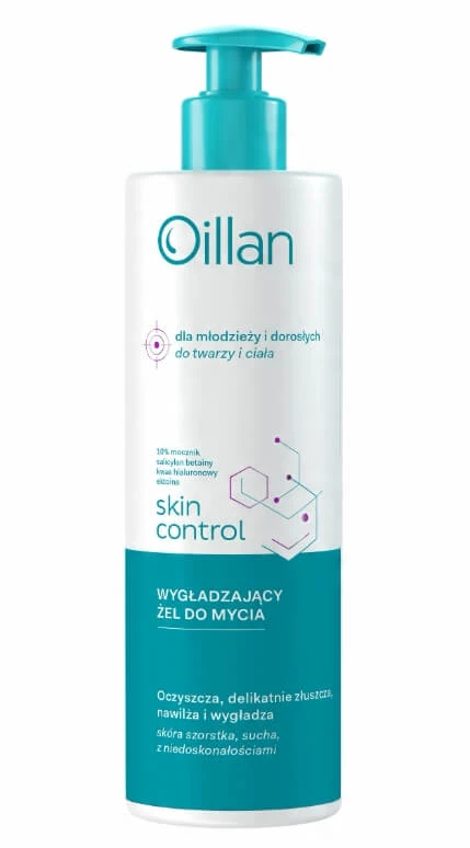 Oillan Skin Control gladmakende lichaams- en gezichtswasgel met 10% urea, 400 ml
