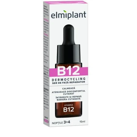 Herstellend serum voor het gezicht met vitamine B12 Dermocycling, 15 ml, Elmiplant