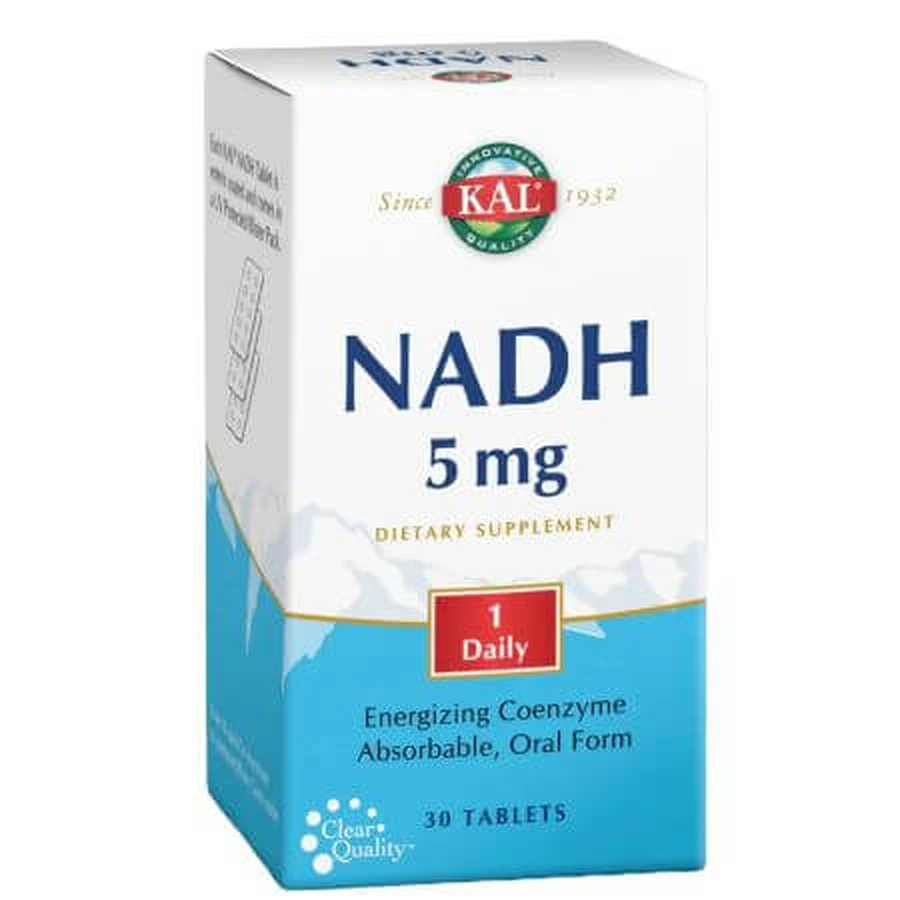 NADH, 5 mg, 30 comprimidos, Kal