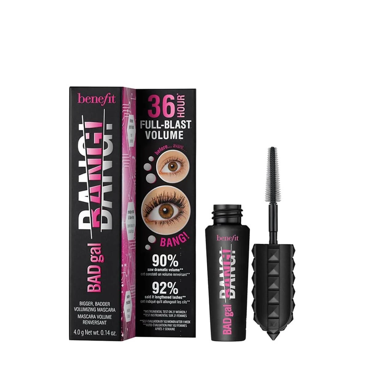 Benefit BadGal Bang! Mini verdikkende mascara Zwart, 4 g