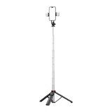 Selfie stick WC13YDS telescopisch statief 1,3 m met dubbel licht en telefoonhouder - zwart