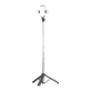 Palo selfie WC13YDS trípode telescópico de 1,3 m con doble luz y soporte para teléfono - negro