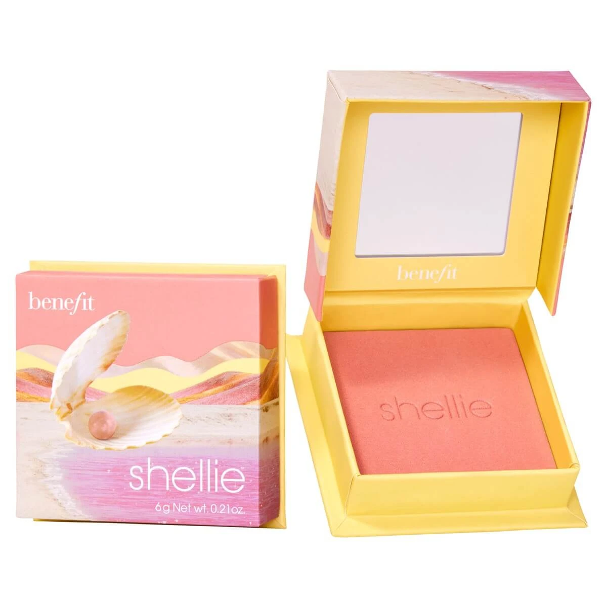 Benefit Shellie Warm-Seashell Zachte Poeder Blush, 6 g