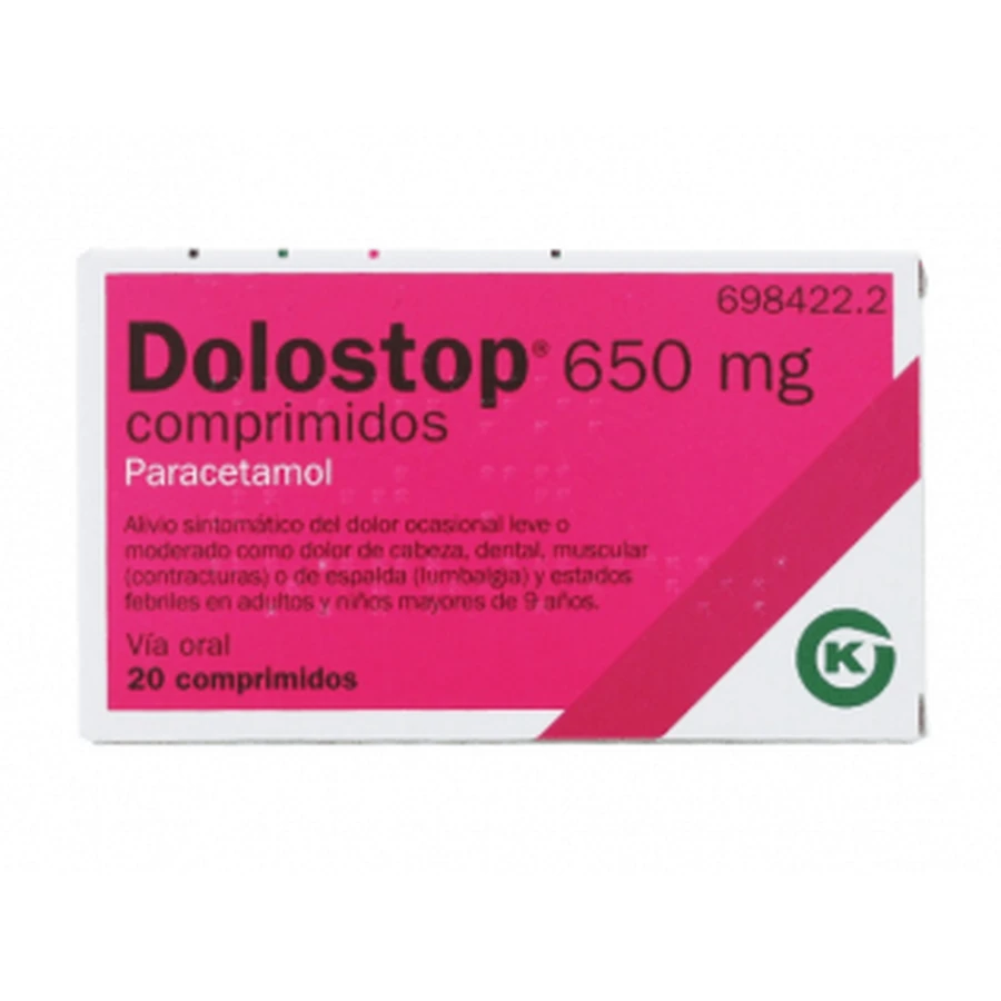 DOLOSTOP 650 MG 20 COMPRIMÉS