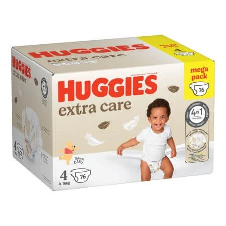 Extra Verzorging Luiers, Nr. 4, 8-16 kg, 76 stuks, Huggies