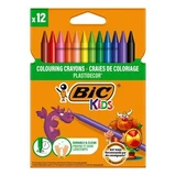 Plastidecor plastic wax crayons, 12 pcs, Bic