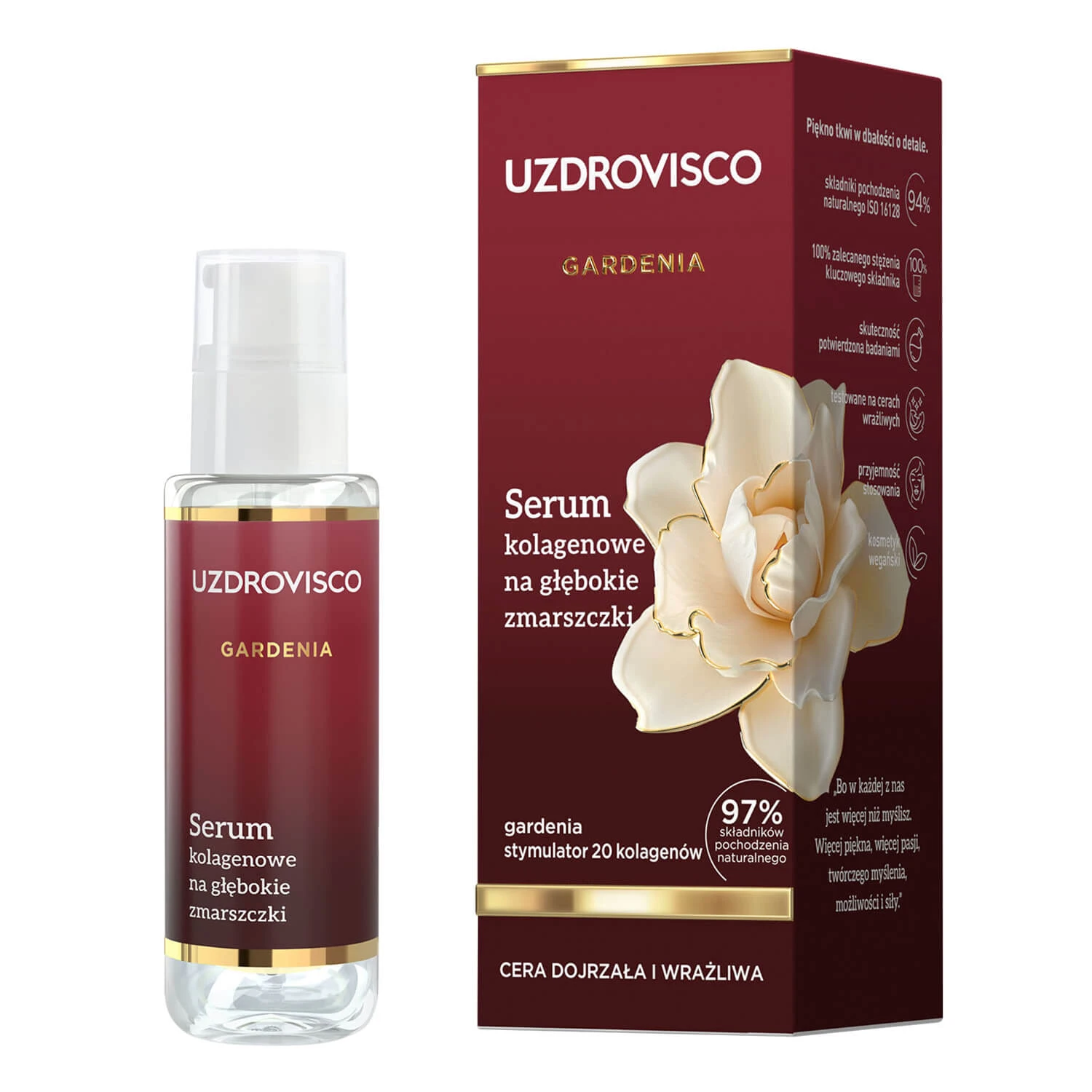 Uzdrovisco Gardenia, collageenserum voor diepe rimpels, 30 ml