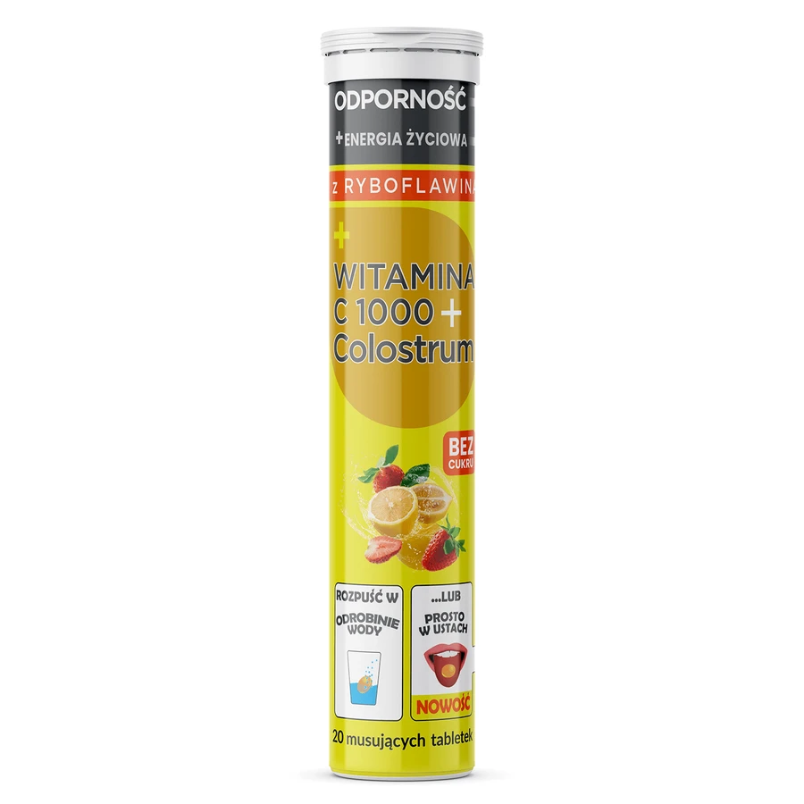 Vitamina C 1000 con calostro, 20 comprimidos efervescentes