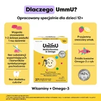 UmmU Multivitamin&Omega, para niños a partir de 12 años, 27 pastillas masticables