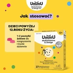 UmmU Multivitamin&Omega, para niños a partir de 12 años, 27 pastillas masticables