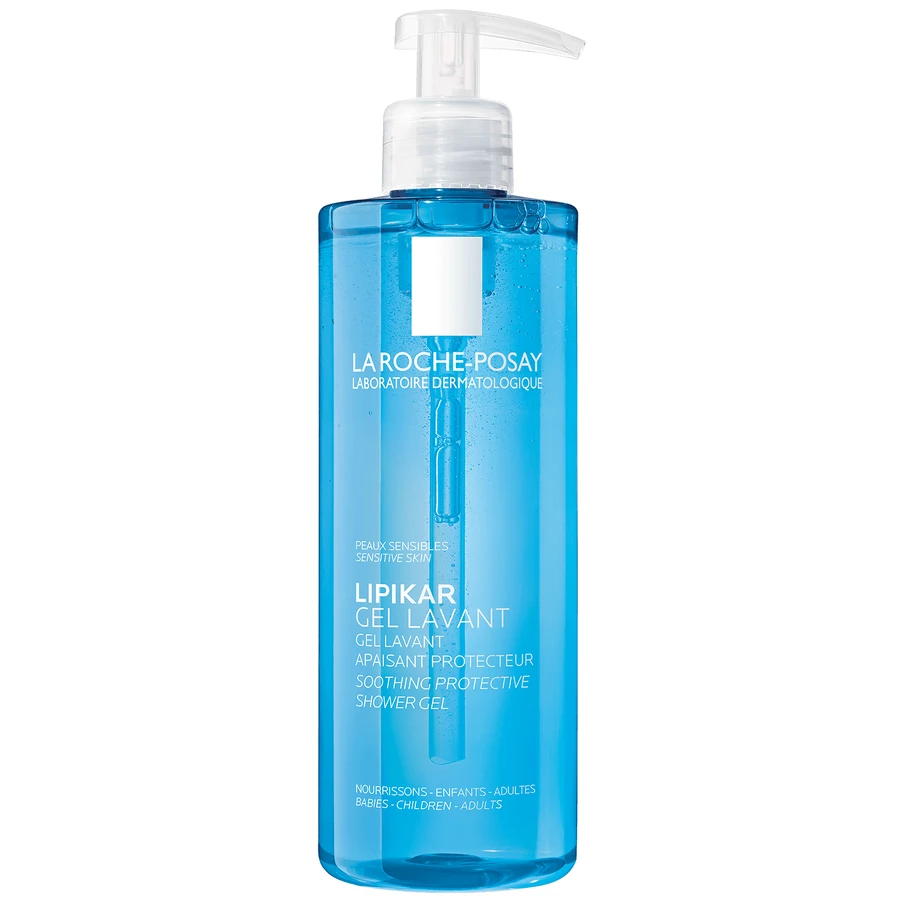 La Roche-Posay Lipikar set, zachte reinigingsgel voor gezicht en lichaam, gevoelige huid, 400 ml + reserve, 400 ml
