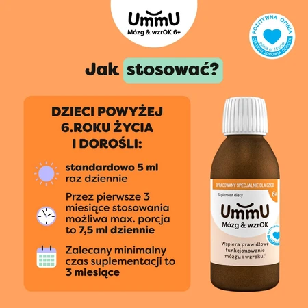 UmmU Brain & Brain, pentru copii de la 6 ani, lichid, 150 ml