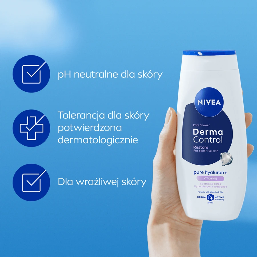 Nivea Derma Control Restore, Gel douche, 250 ml