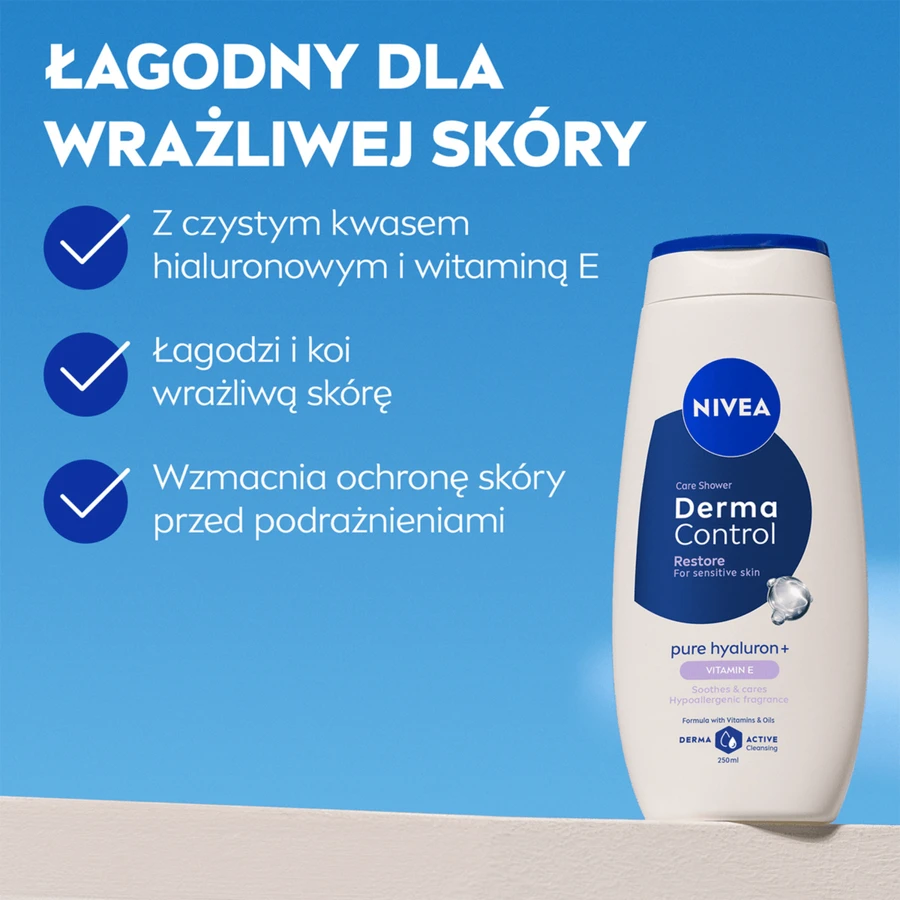 Nivea Derma Control Restore, Gel douche, 250 ml